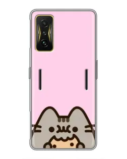 Чохол для Xiaomi POCO F4 GT з картинкою «Pusheen та печиво»