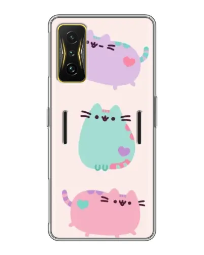 Чохол для Xiaomi POCO F4 GT з картинкою «Pusheen тріо»