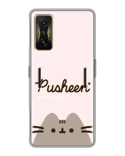 Чохол для Xiaomi POCO F4 GT з картинкою «Pusheen логотип»