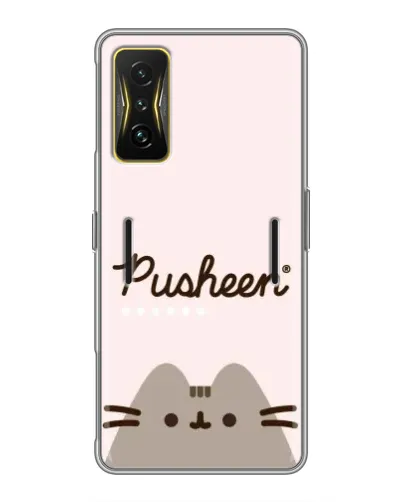 Чохол для Xiaomi POCO F4 GT з картинкою «Pusheen логотип»