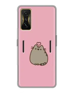 Чохол для Xiaomi POCO F4 GT з картинкою «Pusheen серце»