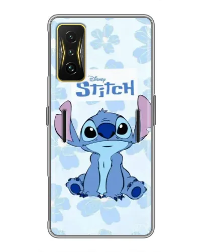Чехол для Xiaomi POCO F4 GT с картинкой «Stitch среди цветов»