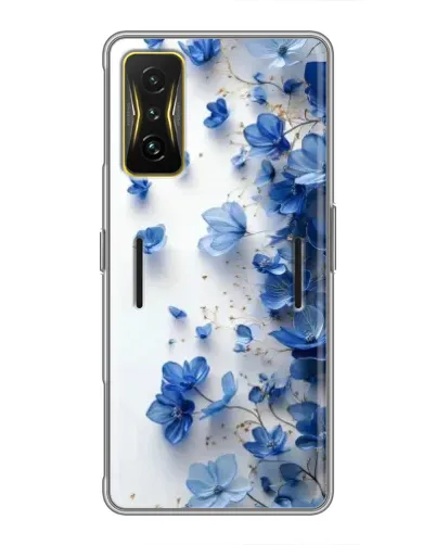 Чохол для Xiaomi POCO F4 GT з картинкою «Блакитний квітковий каскад»