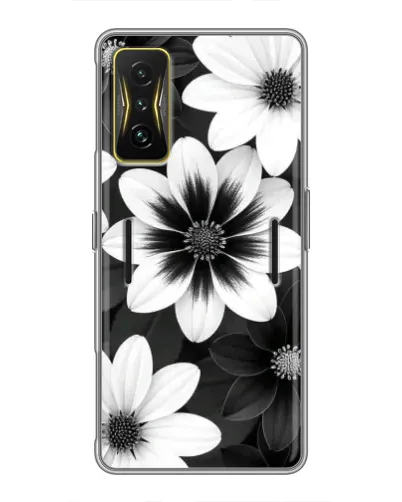 Чохол для Xiaomi POCO F4 GT з картинкою «Монохромні айстри»