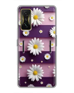 Чохол для Xiaomi POCO F4 GT з картинкою «Ромашки на фіолетовому»