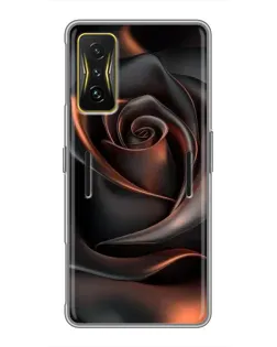 Чохол для Xiaomi POCO F4 GT з картинкою «Шовкова чорна троянда»