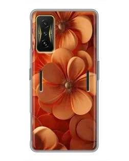 Чохол для Xiaomi POCO F4 GT з картинкою «Помаранчева макро квітка»