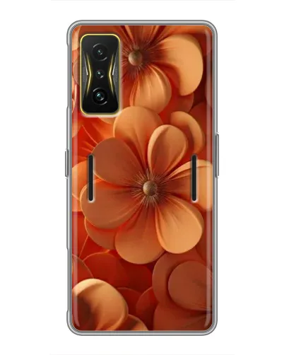 Чохол для Xiaomi POCO F4 GT з картинкою «Помаранчева макро квітка»
