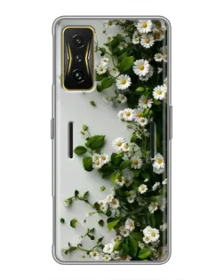 Чохол для Xiaomi POCO F4 GT з картинкою «Гілка дрібних білих квітів»