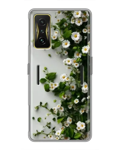 Чохол для Xiaomi POCO F4 GT з картинкою «Гілка дрібних білих квітів»