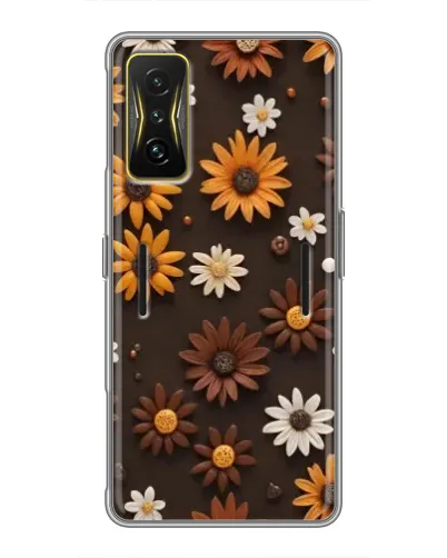Чохол для Xiaomi POCO F4 GT з картинкою «Візерунок з маленьких соняшників»