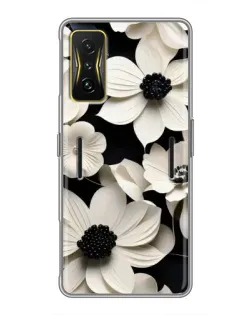 Чохол для Xiaomi POCO F4 GT з картинкою «Об'ємні білі квіти»