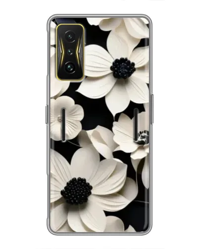 Чохол для Xiaomi POCO F4 GT з картинкою «Об'ємні білі квіти»