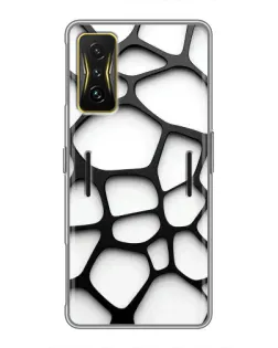 Чохол для Xiaomi POCO F4 GT з картинкою «Біла об'ємна сітка»