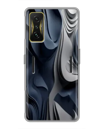 Чохол для Xiaomi POCO F4 GT з картинкою «Об'ємні сині складки»