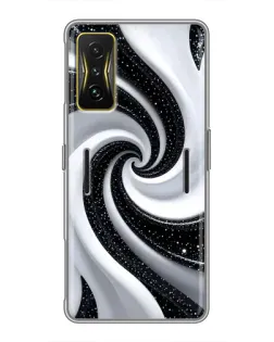 Чохол для Xiaomi POCO F4 GT з картинкою «Чорно-біла спіраль»