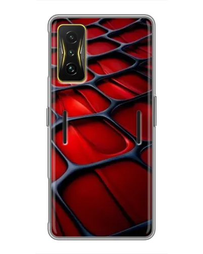 Чохол для Xiaomi POCO F4 GT з картинкою «Червона глянцева сітка»