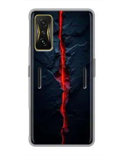 Чохол для Xiaomi POCO F4 GT з картинкою «Червона лавова тріщина»
