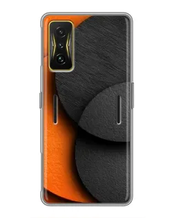 Чохол для Xiaomi POCO F4 GT з картинкою «Геометрія помаранчевих кіл»