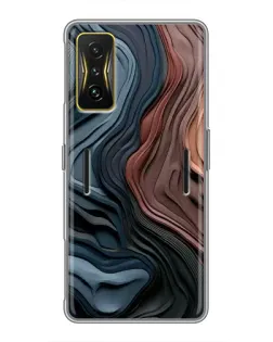 Чохол для Xiaomi POCO F4 GT з картинкою «Кольорові хвилі каньйону»