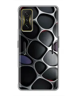 Чохол для Xiaomi POCO F4 GT з картинкою «Об'ємна темна решітка»