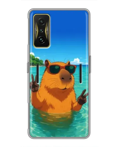 Чохол для Xiaomi POCO F4 GT з картинкою «Морська капібара»