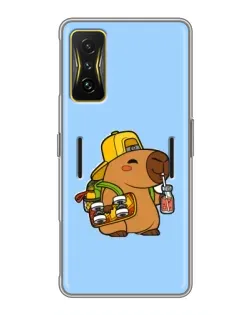 Чохол для Xiaomi POCO F4 GT з картинкою «Капібара на скейті»