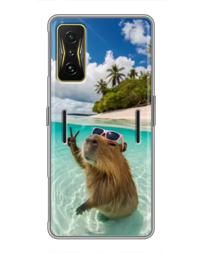 Чохол для Xiaomi POCO F4 GT з картинкою «Капібара на морі»