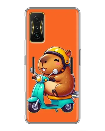 Чохол для Xiaomi POCO F4 GT з картинкою «Капібара на скутері»