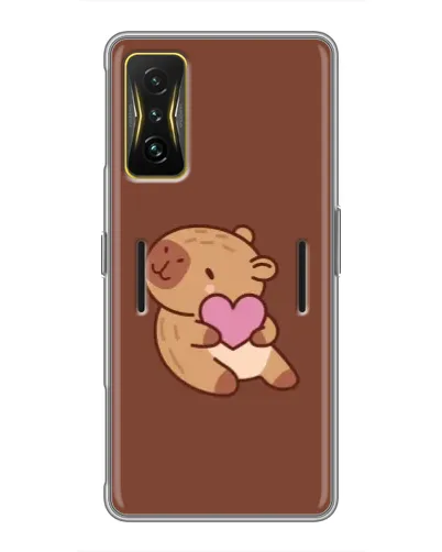 Чохол для Xiaomi POCO F4 GT з картинкою «Капібара з серцем»