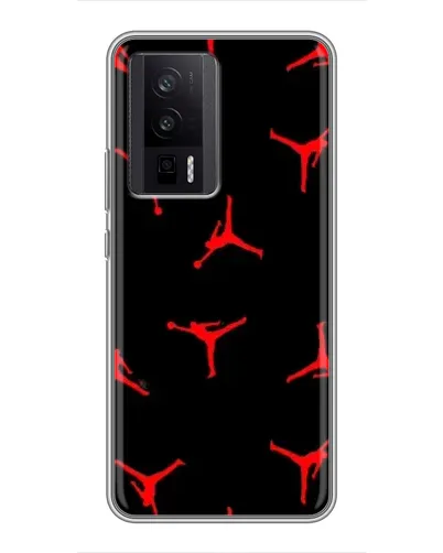 Чехол для Xiaomi POCO F5 Pro с картинкой «Jordan Red Pattern»