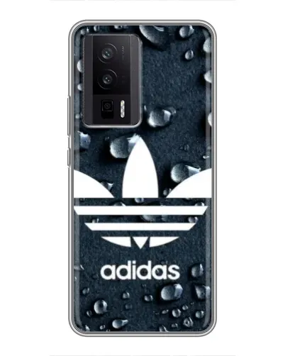 Чехол для Xiaomi POCO F5 Pro с картинкой «Adidas Trefoil Blue»