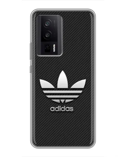 Чехол для Xiaomi POCO F5 Pro с картинкой «Adidas Карбоновая текстура»