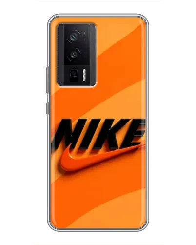 Чехол для Xiaomi POCO F5 Pro с картинкой «Оранжевый драйв Nike»