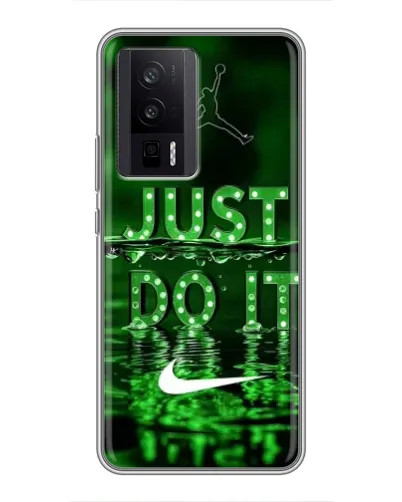 Чехол для Xiaomi POCO F5 Pro с картинкой «Зеленый неоновый Nike»