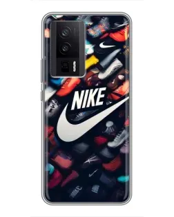Чехол для Xiaomi POCO F5 Pro с картинкой «Коллекция кроссовок Nike»