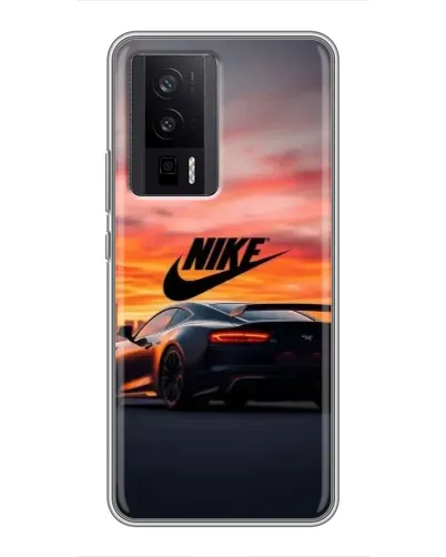 Чехол для Xiaomi POCO F5 Pro с картинкой «Nike и суперкар»