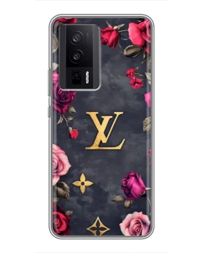 Чехол для Xiaomi POCO F5 Pro с картинкой «Цветочный Louis Vuitton»