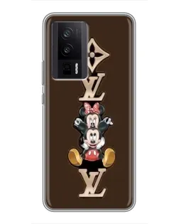 Чехол для Xiaomi POCO F5 Pro с картинкой «LV и Микки Маус»