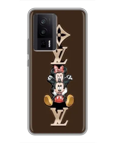 Чехол для Xiaomi POCO F5 Pro с картинкой «LV и Микки Маус»