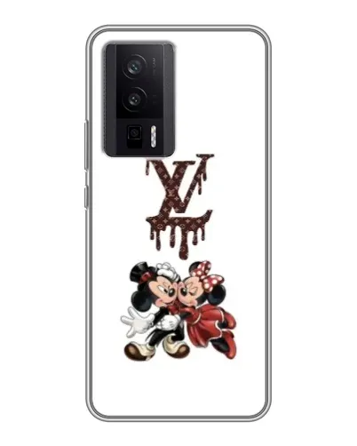 Чехол для Xiaomi POCO F5 Pro с картинкой «LV и Микки Маус»