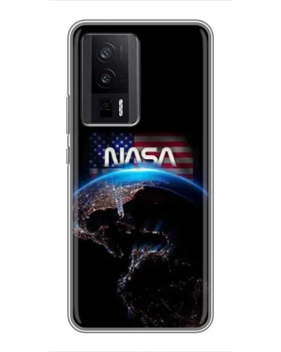 Чехол для Xiaomi POCO F5 Pro с картинкой «Земля из космоса NASA»