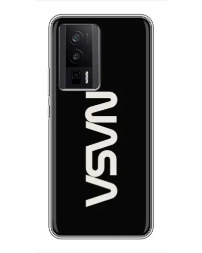 Чехол для Xiaomi POCO F5 Pro с картинкой «NASA — вертикальный логотип»