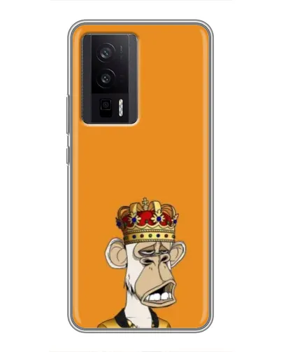 Чехол для Xiaomi POCO F5 Pro с картинкой «Золотая обезьяна Bored Ape»