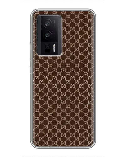 Чехол для Xiaomi POCO F5 Pro с картинкой «Gucci — шоколадная сетка» Чехол для Xiaomi POCO F5 Pro с картинкой «Gucci — шоколадная сетка»