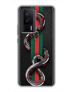Чохол для Xiaomi POCO F5 Pro з картинкою «Gucci — змія на смузі»