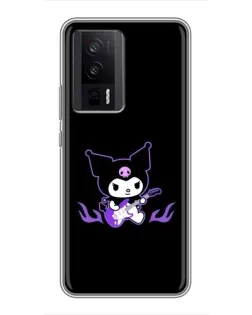 Чехол для Xiaomi POCO F5 Pro с картинкой «Электрическая Kuromi» Чехол для Xiaomi POCO F5 Pro с картинкой «Электрическая Kuromi»