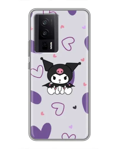 Чехол для Xiaomi POCO F5 Pro с картинкой «Kuromi и лавандовые сердца» Чехол для Xiaomi POCO F5 Pro с картинкой «Kuromi и лавандовые сердца»