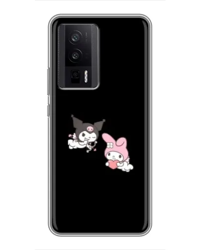 Чехол для Xiaomi POCO F5 Pro с картинкой «My Melody и Kuromi» Чехол для Xiaomi POCO F5 Pro с картинкой «My Melody и Kuromi»