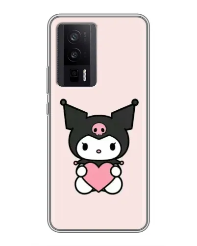 Чехол для Xiaomi POCO F5 Pro с картинкой «Kuromi и сердце» Чехол для Xiaomi POCO F5 Pro с картинкой «Kuromi и сердце»